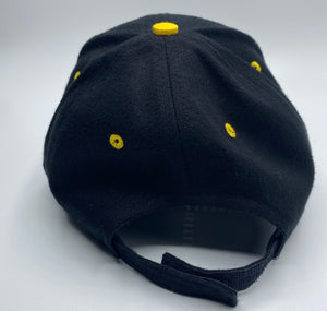 Black Brush Denim Baseball hat